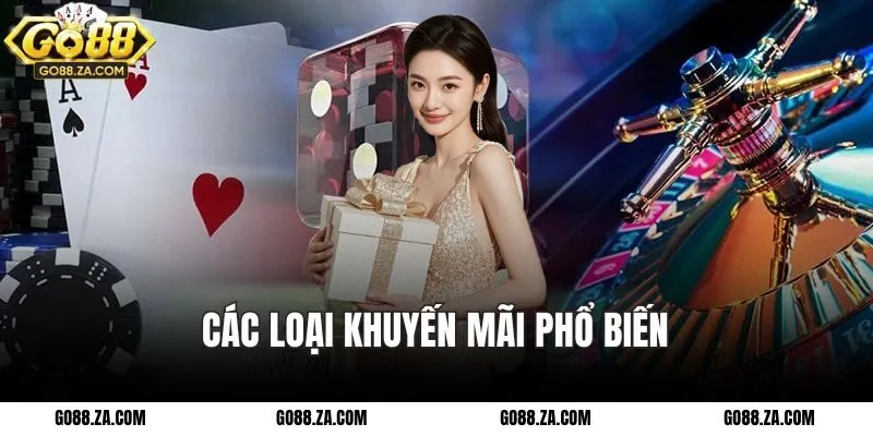 Các loại khuyến mãi phổ biến tại GO88
